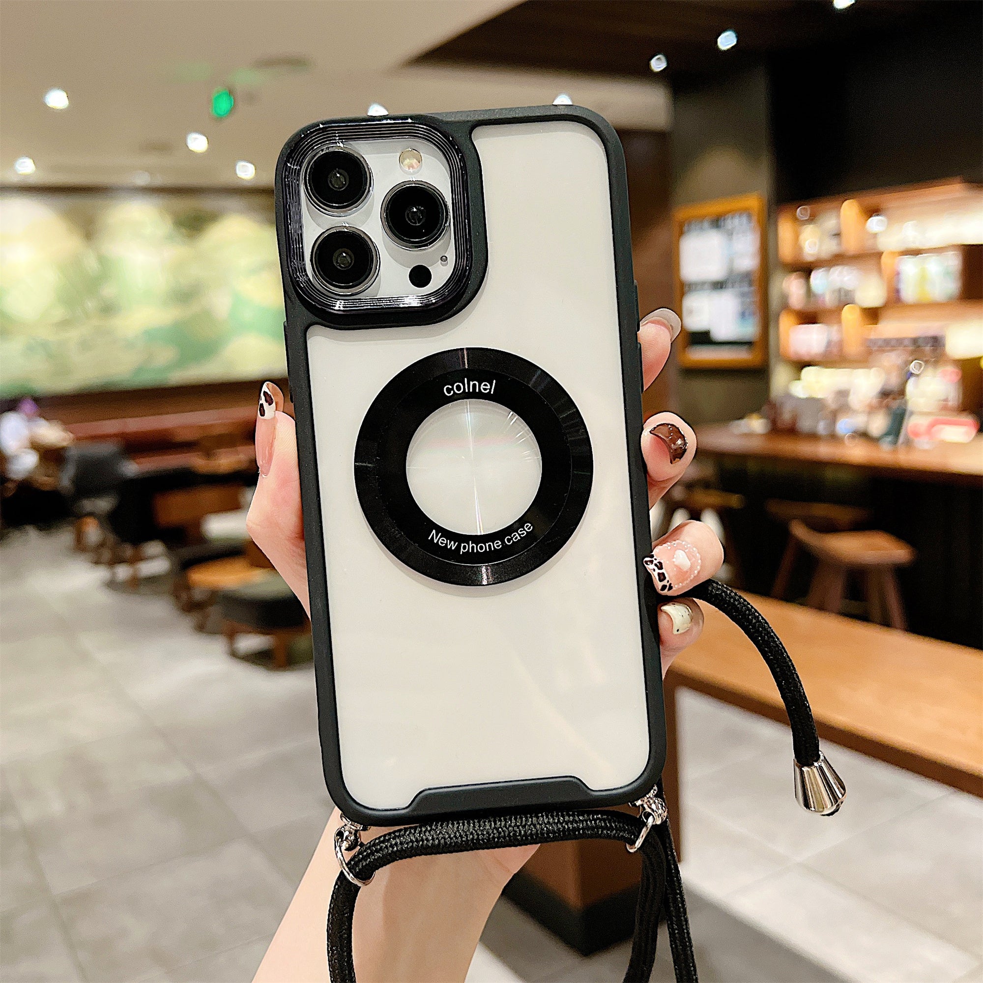 For iPhone 13 Pro Max Magnetic Phone Case PC TPU Anti-Scratch Clear Cover with Detachable Lanyard For iPhone 13 Pro Max Magnetic Phone Case PC TPU Anti-Scratch Clear Cover with Detachable Lanyard